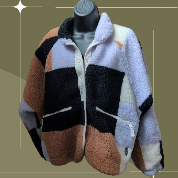 FP Movement by Free People Jackets & Blazers - ✨ Free People Hit The Slopes Colorblock Sherpa Jacket Size M